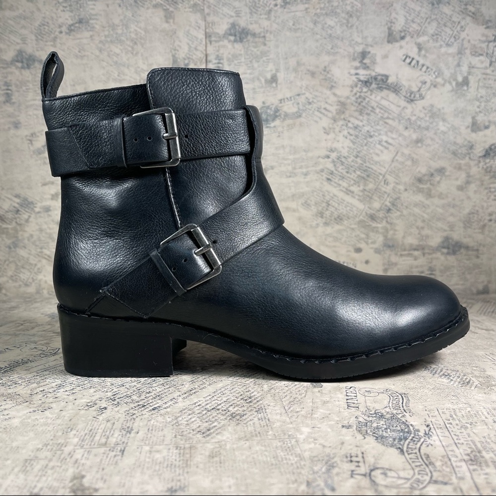 Gentle Souls Benton Black Leather Moto Bootie Size 9.5